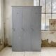 Blue patinated workshop furniture locker room