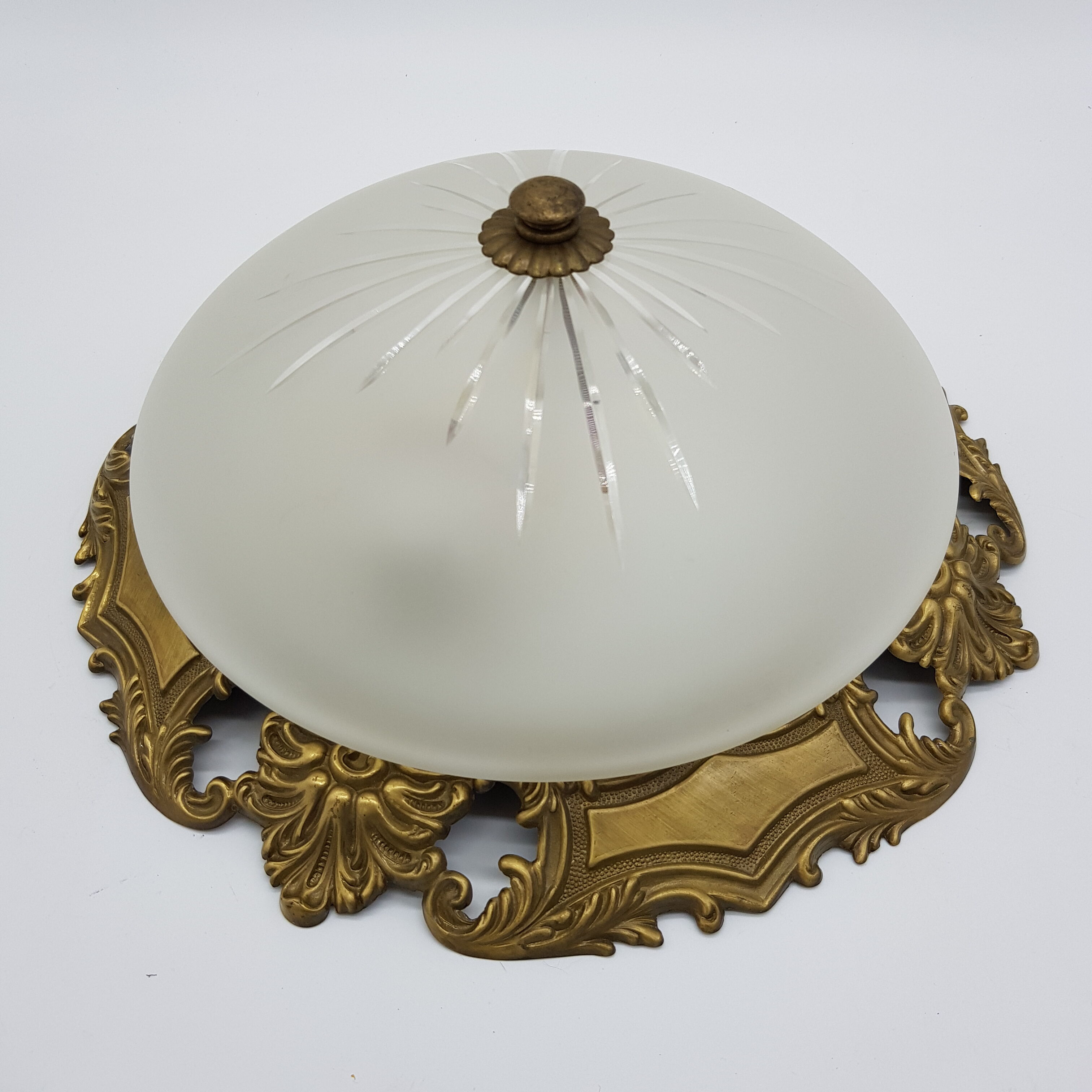 Chiselled glass globe