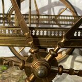 Trolley bar in neoclassical mahogany and brass
