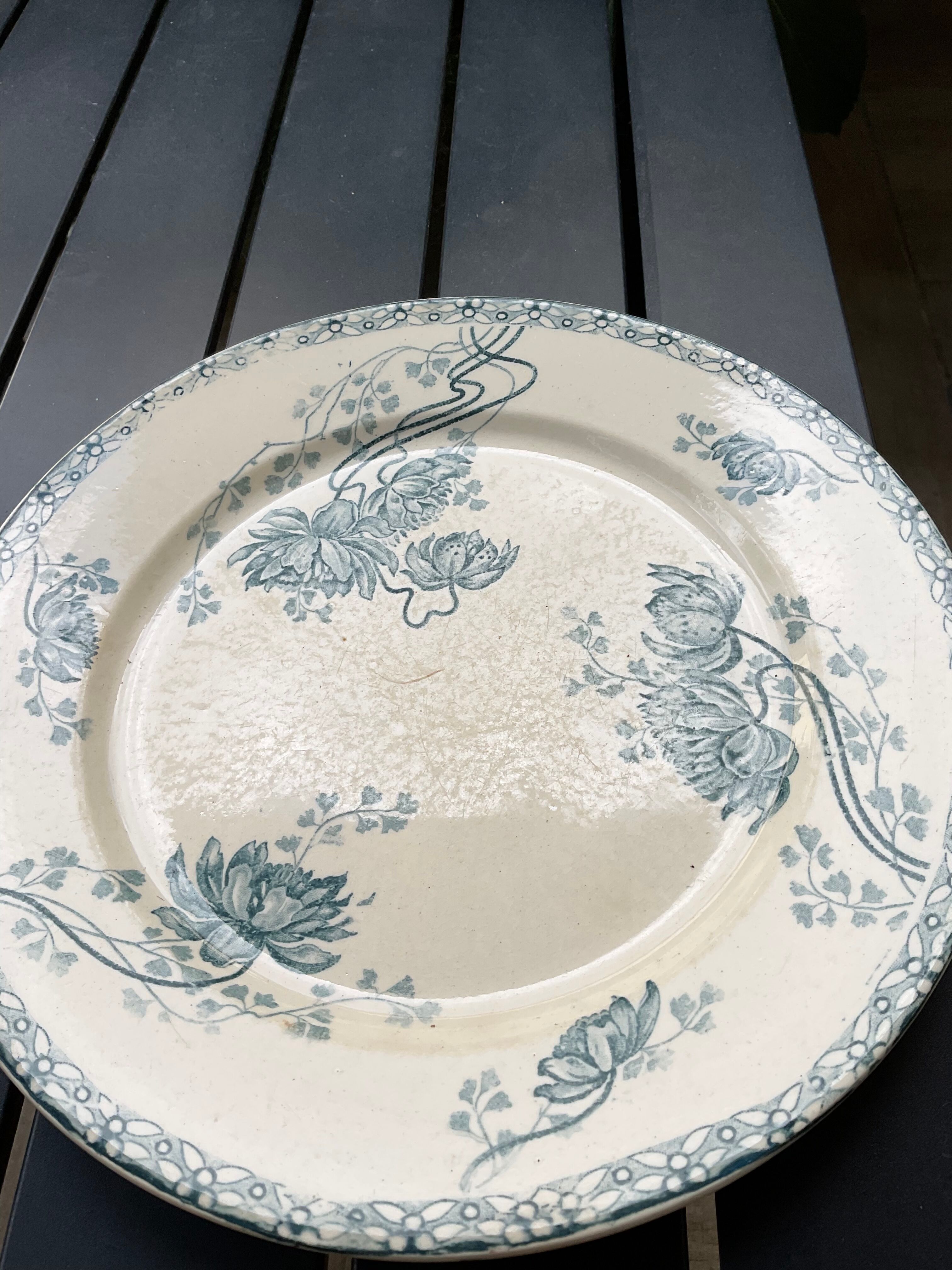 4 plates iron earth Royat sarreguemines U&C