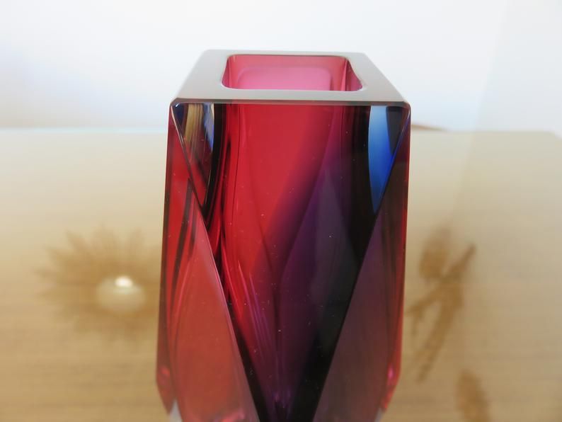 Vase Sommerso Murano design Luigi Mandruzzato 60s