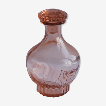 Art deco-style pink glass carafe 14 cm