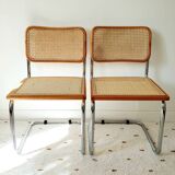 Pair of B32 Marcel Breuer cane chairs