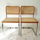 Paire de chaises cannées B32 Marcel Breuer