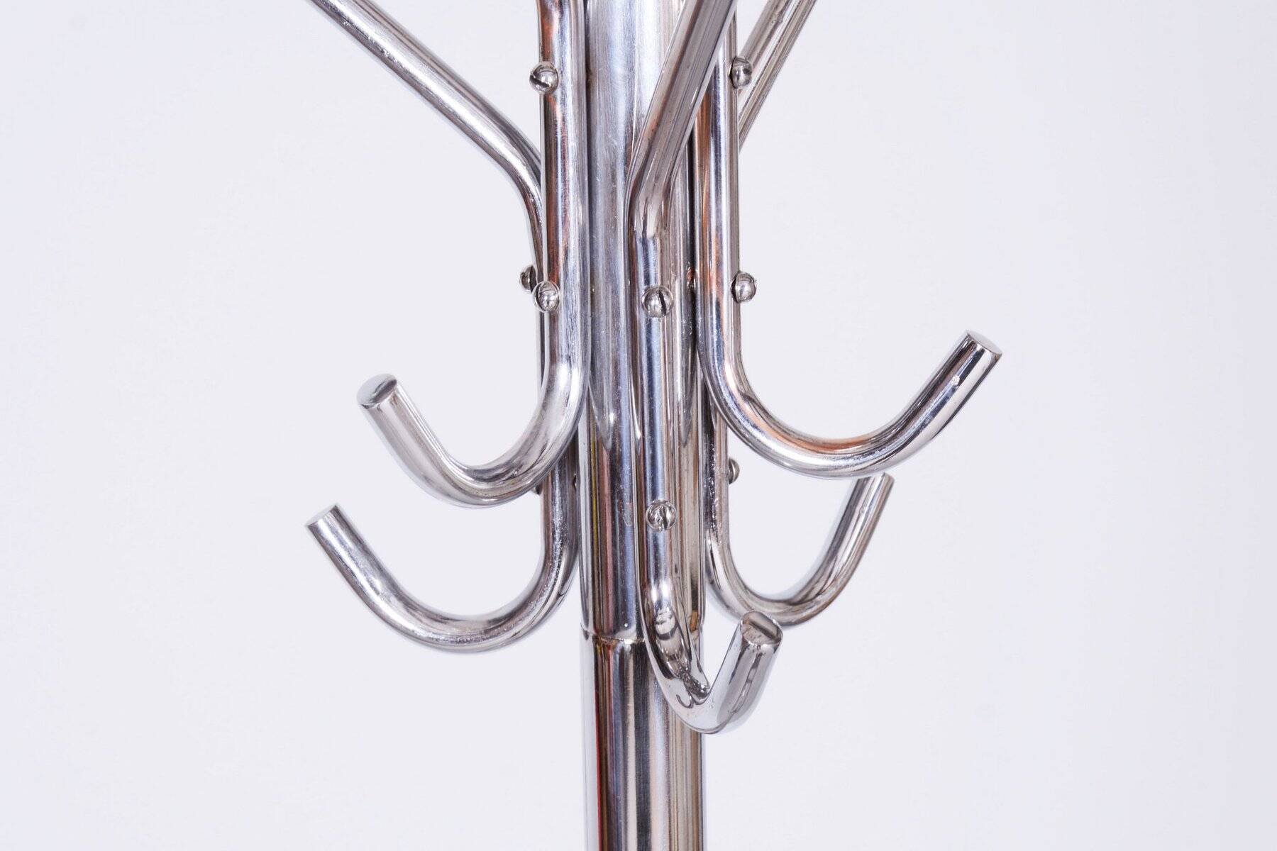 Bauhaus Coat Hanger in Chrome-Plated Steel, Czechia, 1930s