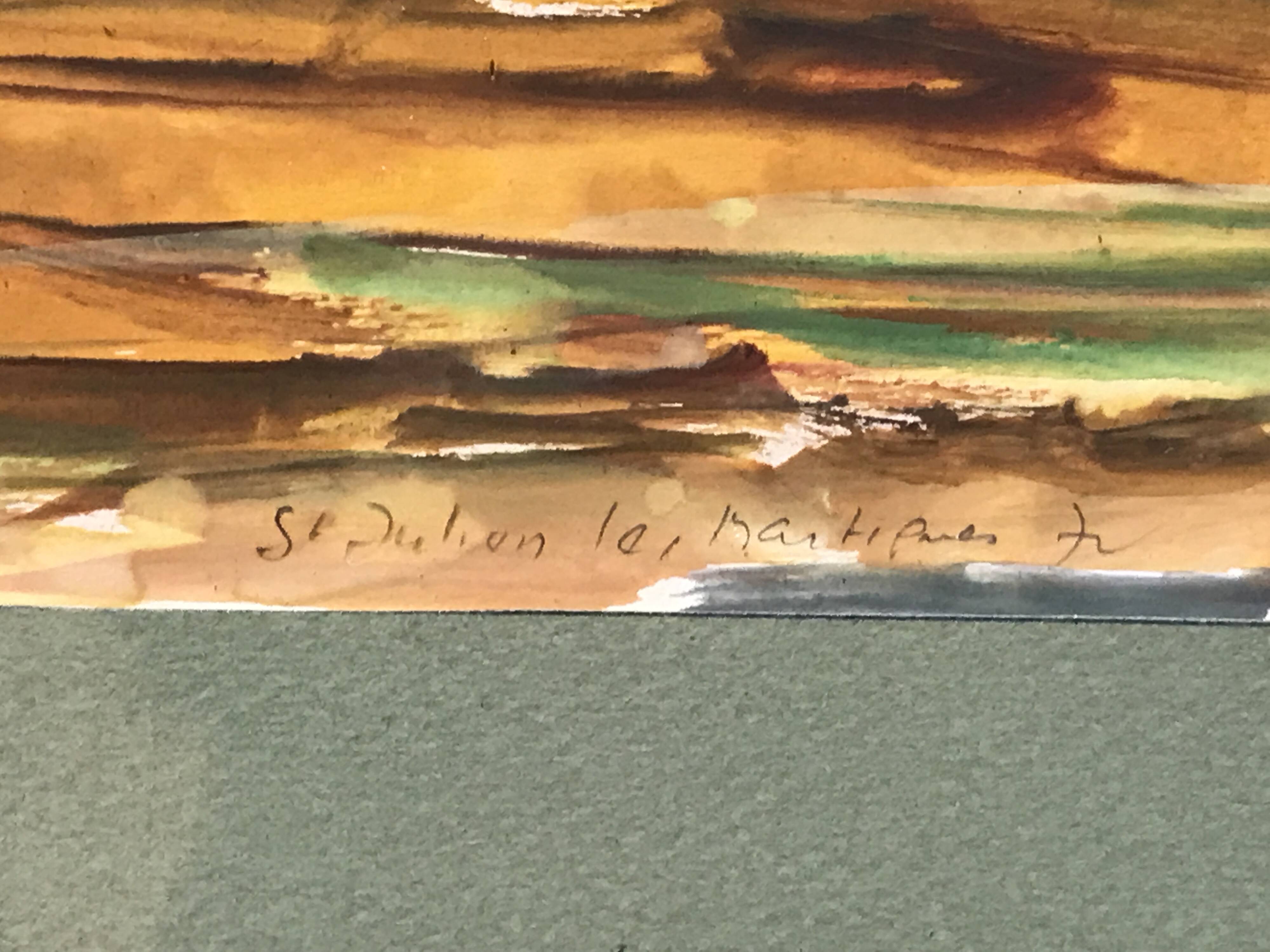 Watercolor of a landscape