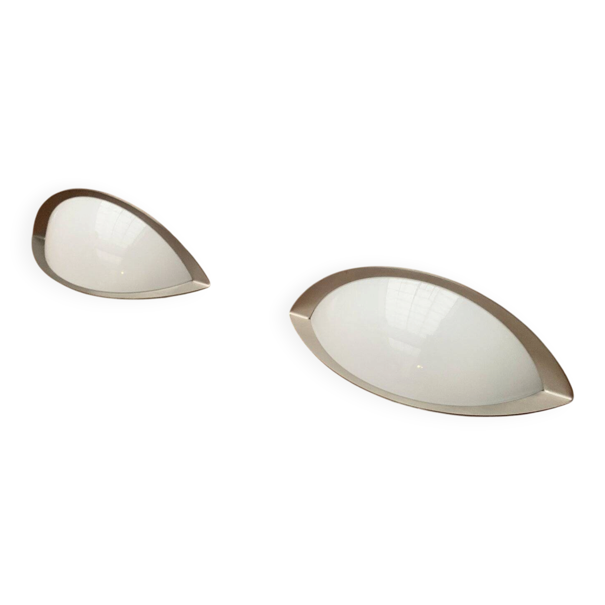 Postmodern German wall lamps from the space age by Glashütte Limburg, set of 2
