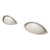 Postmodern German wall lamps from the space age by Glashütte Limburg, set of 2
