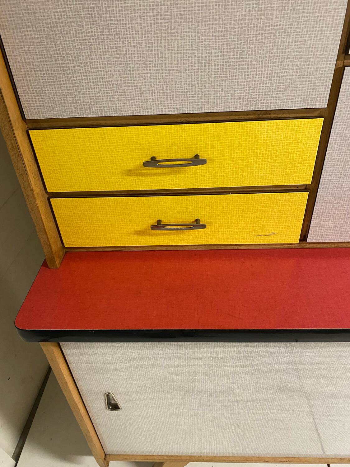 Vintage kitchen buffet with compass legs