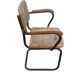 Fauteuil cantilever 1950s fer massif et cannage - Proto Cesca - La mam