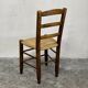Vintage chair in solid wood and straw