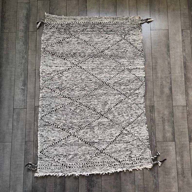 Tapis kilim zanafi noir 115x170 cm