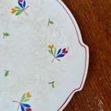 Gien cake dish "Rose-Marie" – hand-decorated earthenware
