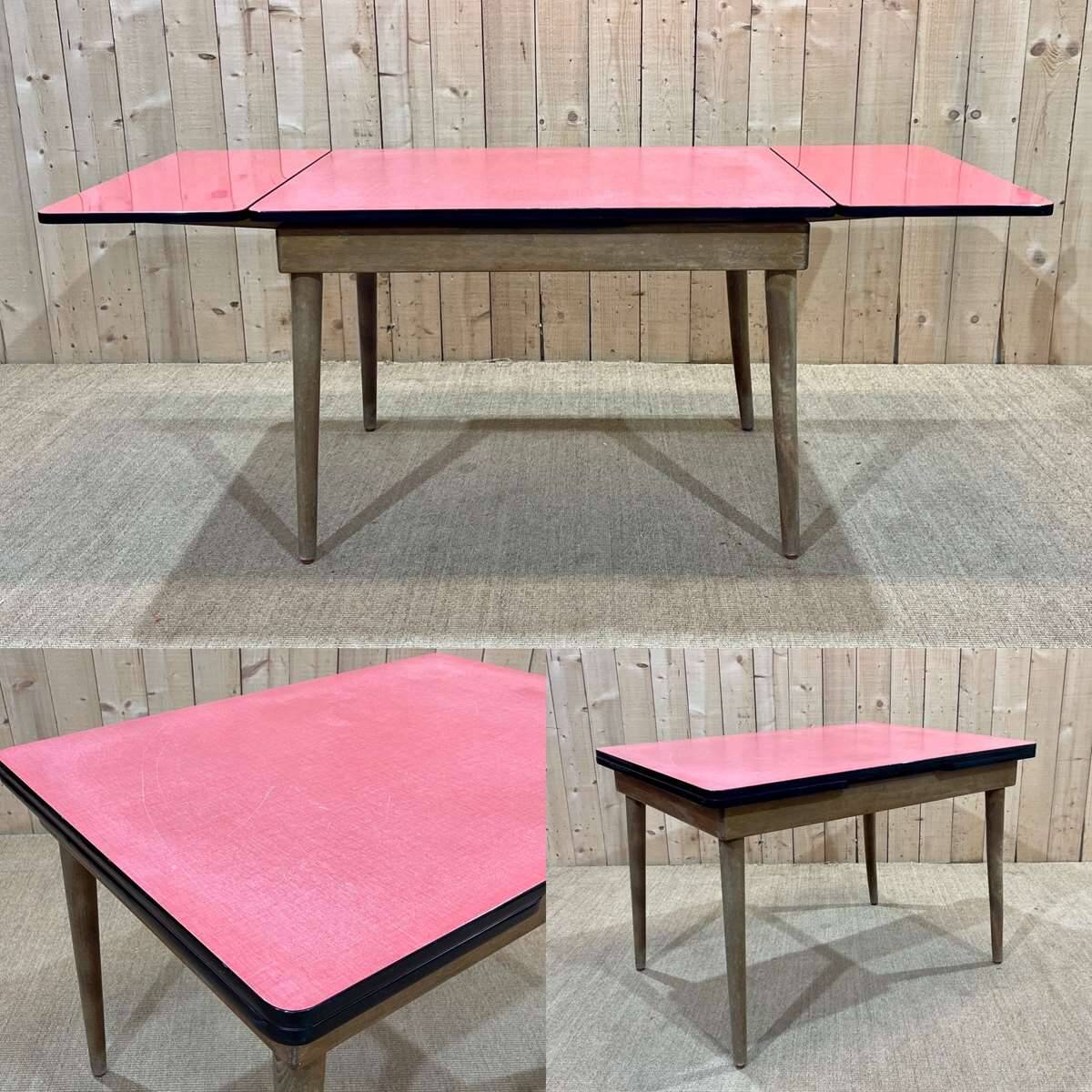 Formica and wood dining table from the 1960s