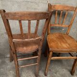 Pair of Baumann or Thonet type bistro chairs