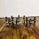 Bougeoirs modulables de métal chromés par Nagel & Stoffi . Set de 4