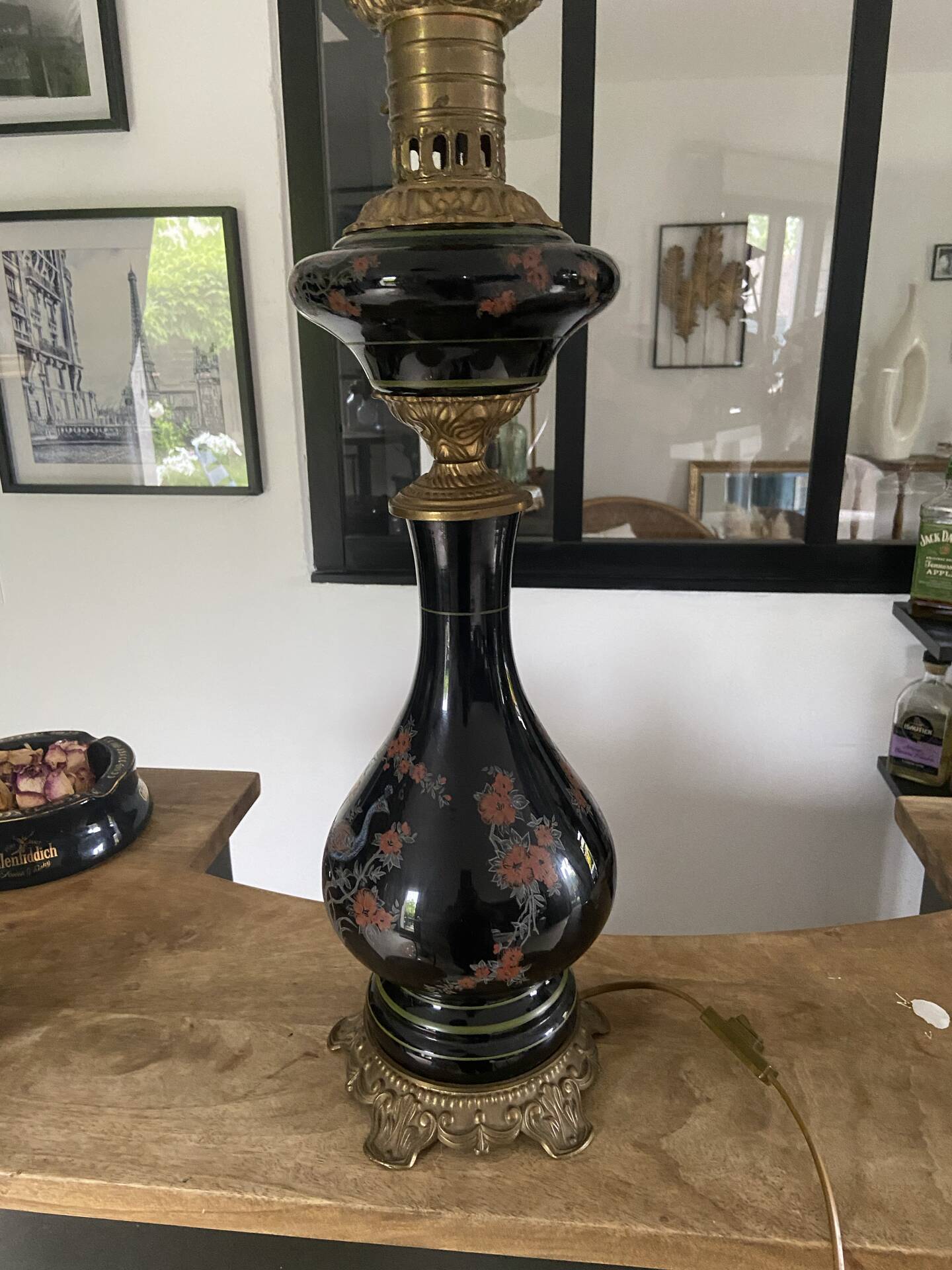 Large ceramic lamp from the Napoleon III period.