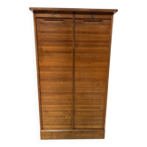 Solid oak curtain filing cabinet 20th century office furniture