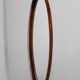 Italian mid-century oval teak wall mirror, 1980s