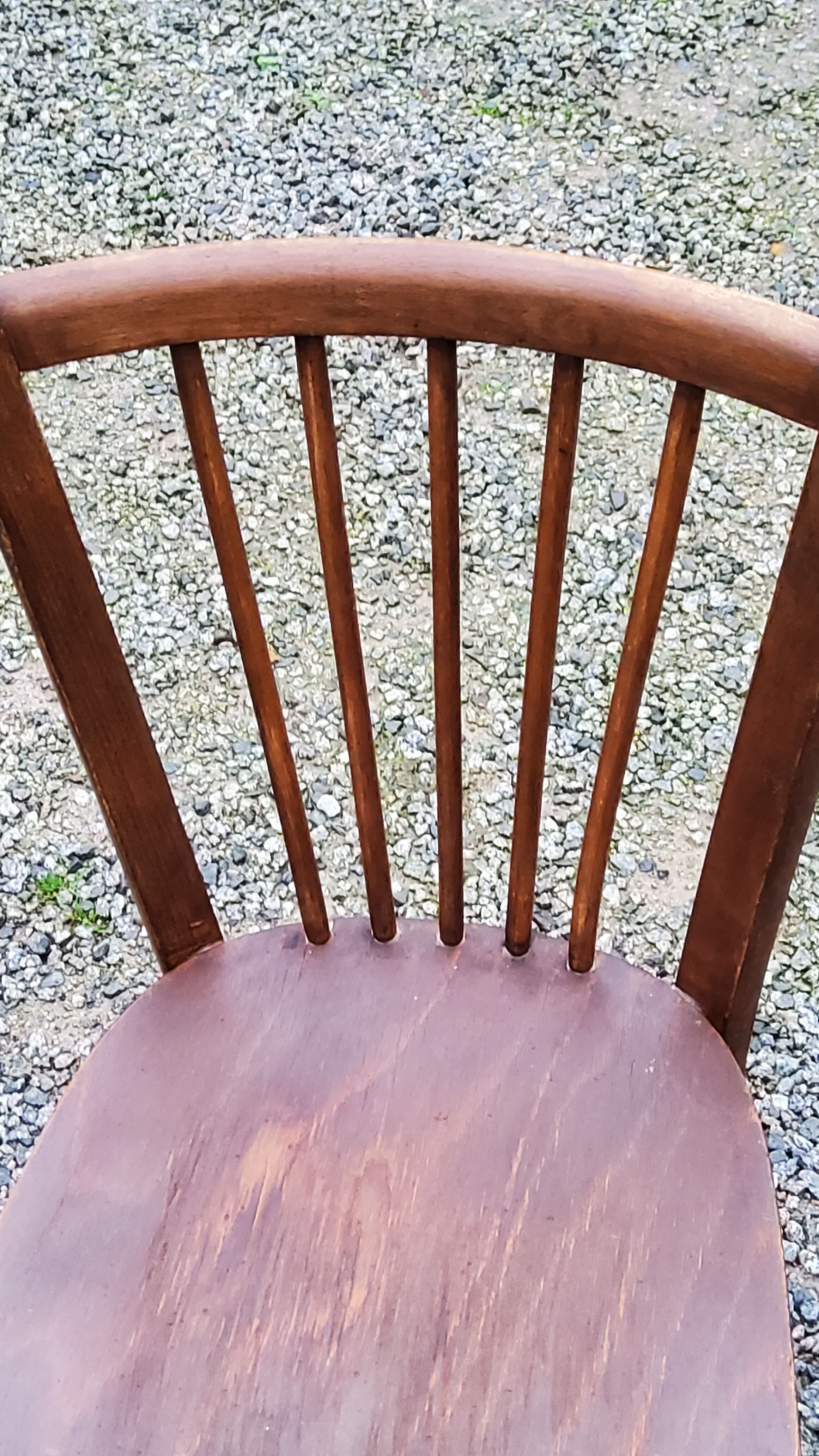 Set of 4 Baumann bistro chairs from the 50s stamped