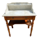 1900s wooden and marble dressing table