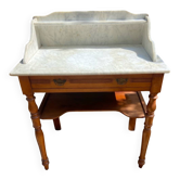 Table de toilette  en bois et marbre, années 1900
