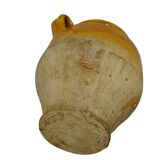 Pot à confit ancien français à glaçure jaune