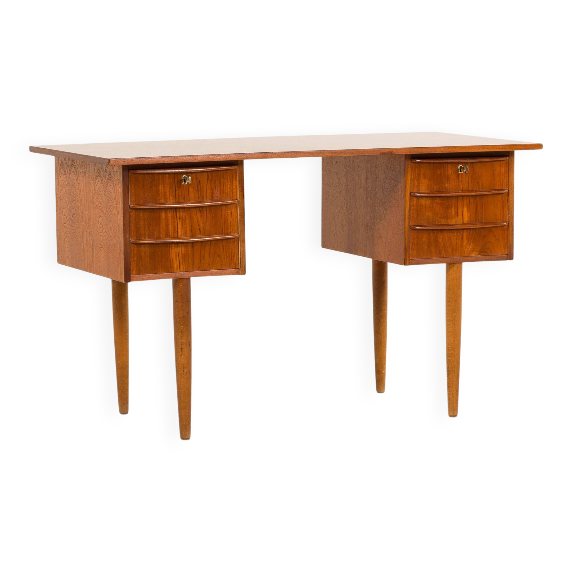 Small Danish mid century teak desk, 1960s