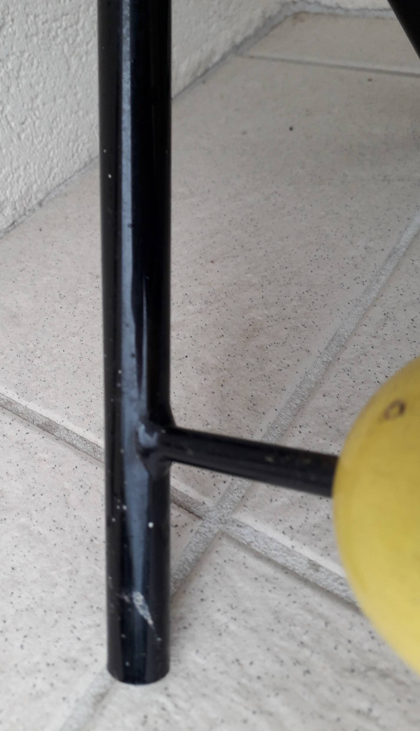 Metal and wood coat rack