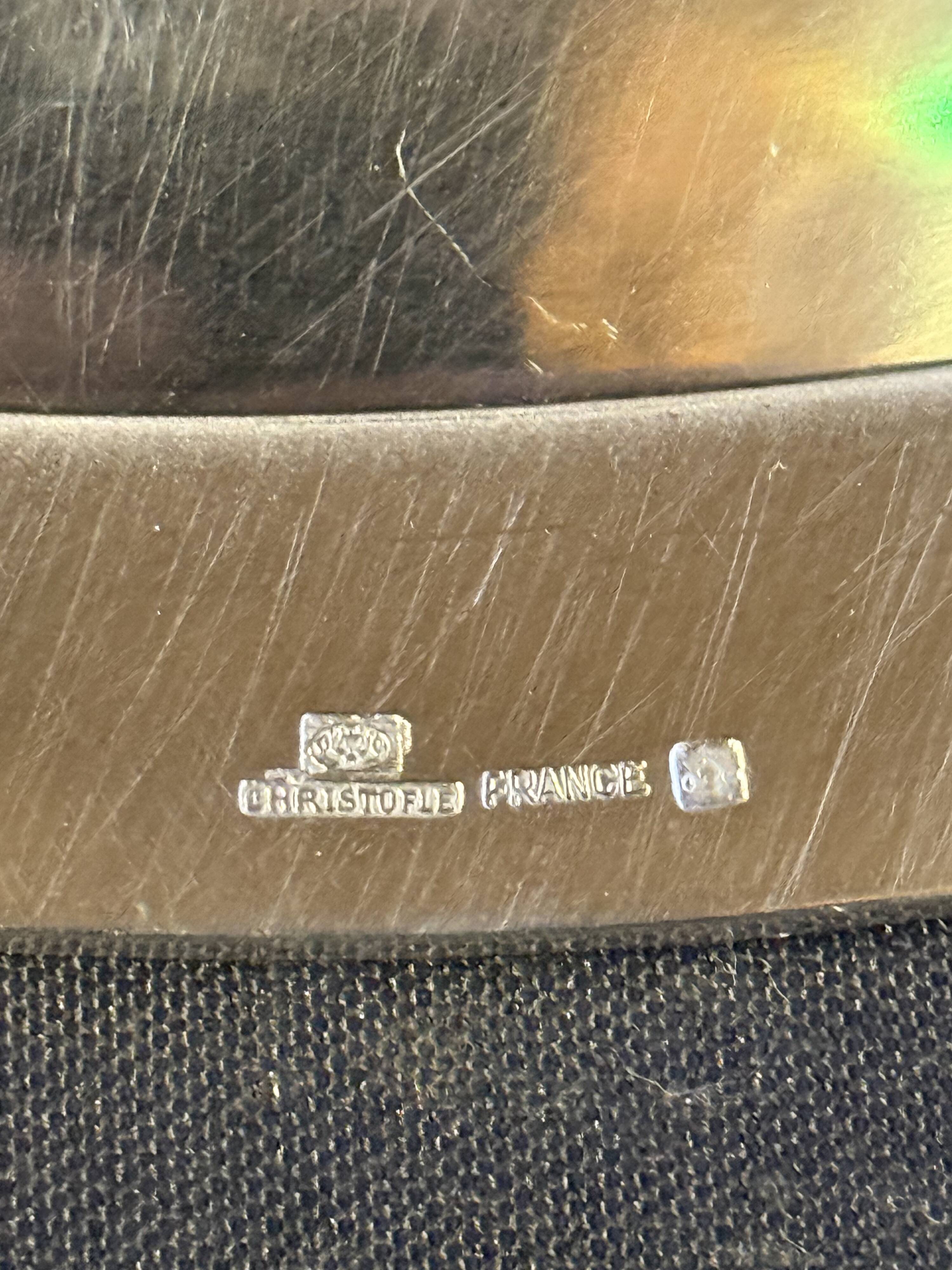 Large round serving dish – Silver-plated metal – Christofle