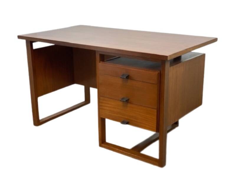 Wooden desk, 3 drawers, France 1960-1970