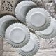 6 assiettes plates vintage porcelaine blanche torsadée Limoges Haviland