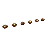 Brutalist Mid-Century Candle Holder in Bronze, 1960s, set of 6