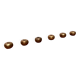 Brutalist Mid-Century Candle Holder in Bronze, 1960s, set of 6