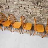 Lot de 6 chaises danoises à barreaux