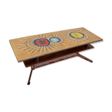 Table basse vintage - double plateau - Adri
