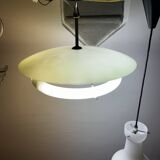 Lampe à suspension Lightolier, années 50, Italie, Space Age, milieu du siècle, fluorescente