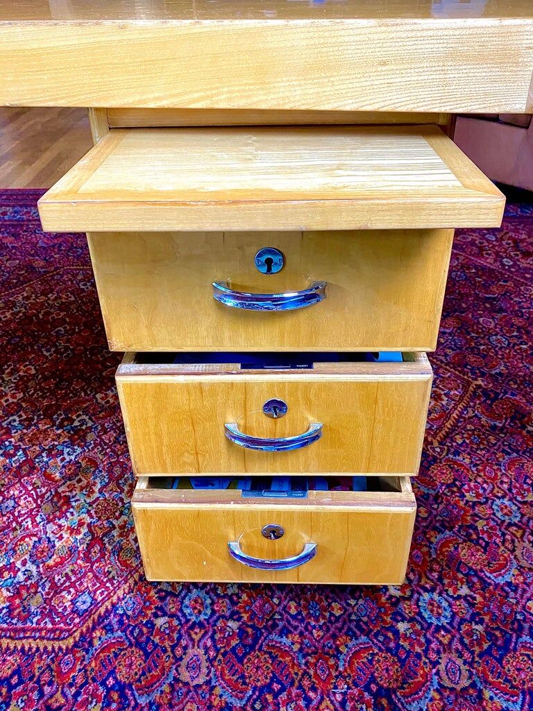 Art deco boomerang desk, circa 1940
