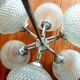 Chrome chandelier sputnik style 6 lights