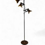 Vintage brown floor lamp with 3 spotlights