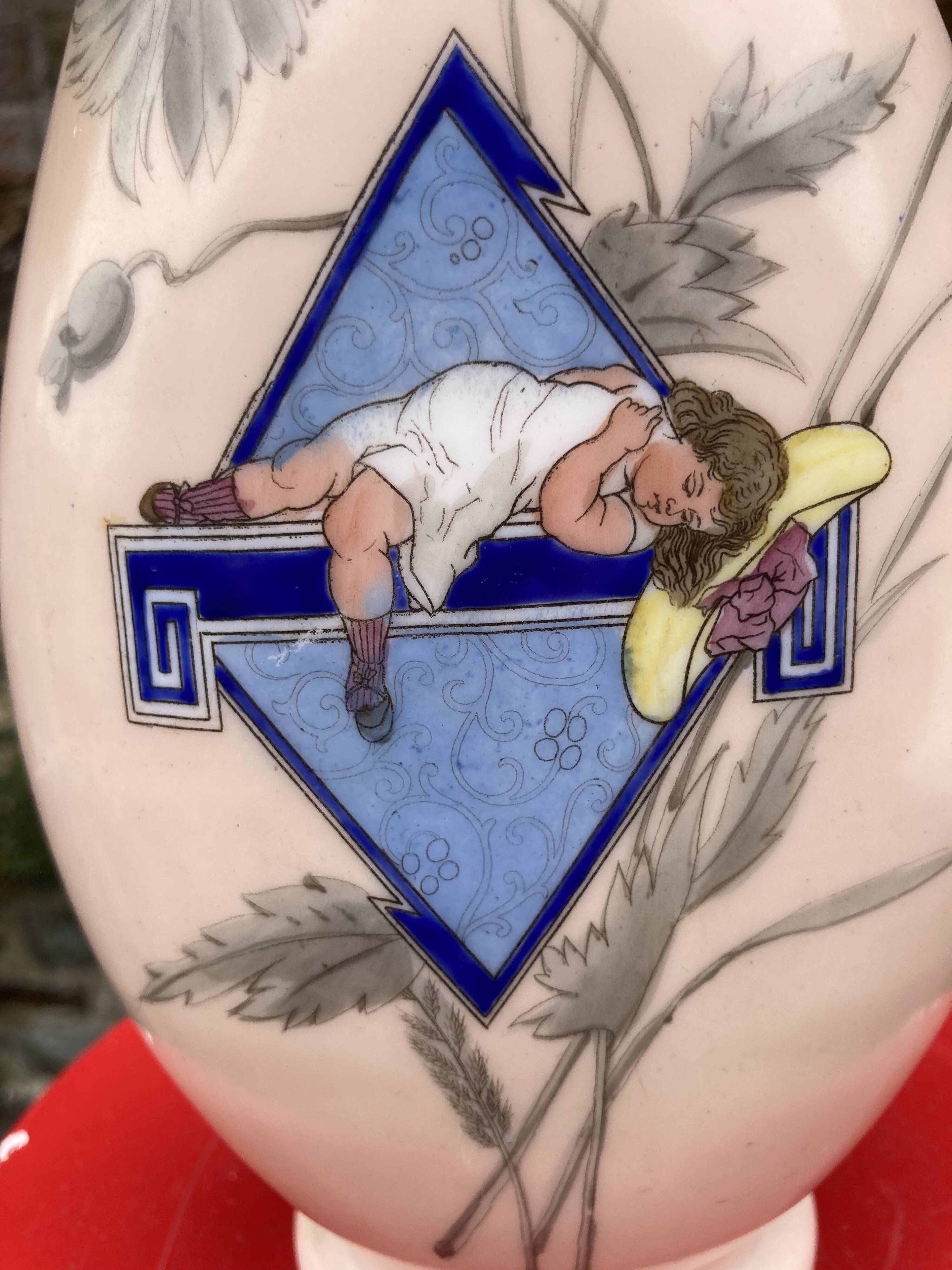 Rare opaline vase from baccarat crystal factory decor art deco art nouveau