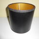 Lamp to lay, black leather lampshade - Art Deco