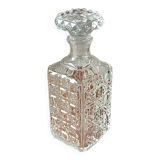 Carafe à whisky carrées en cristal transparent vintage