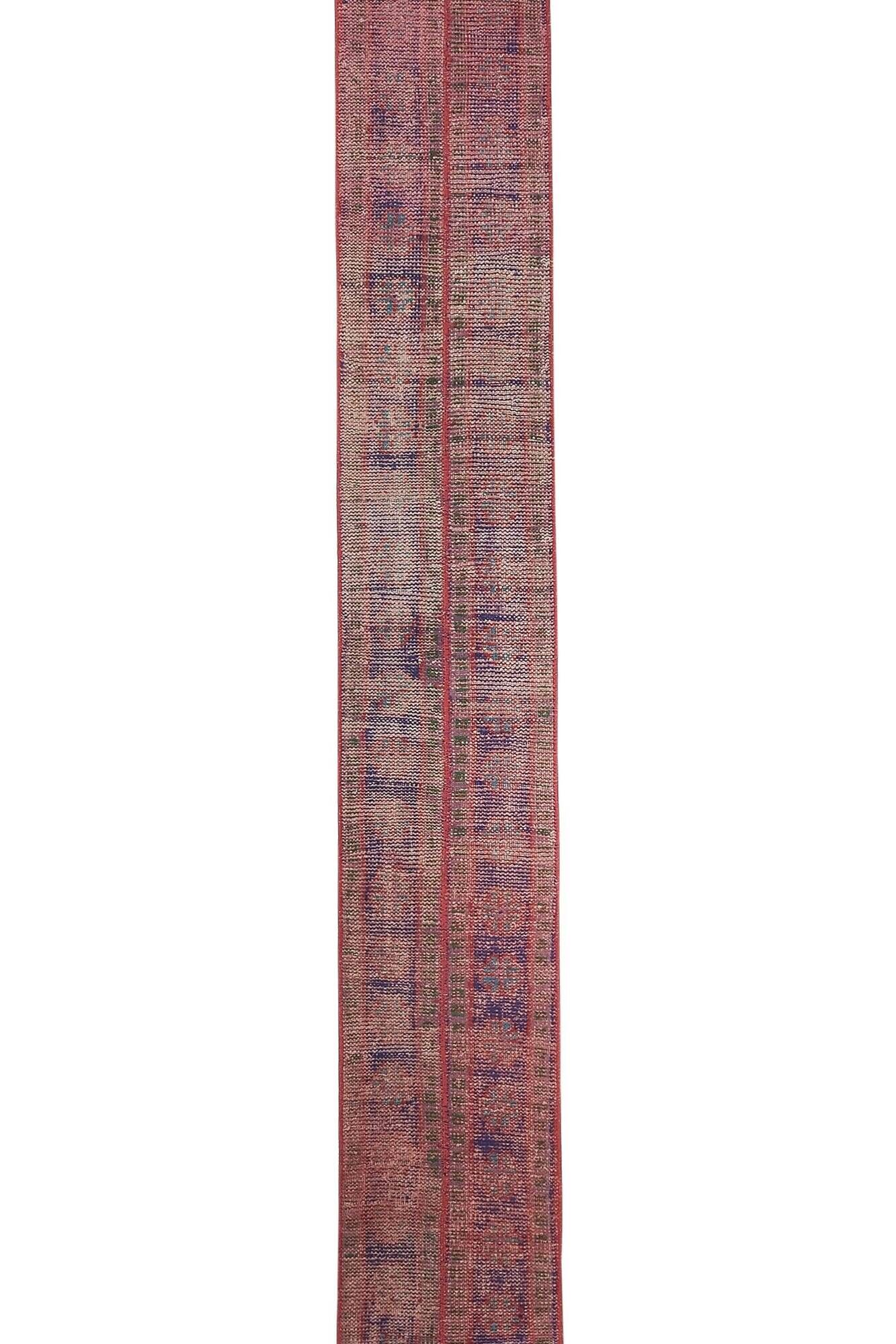 Vintage Turkish hallway rug 46x373 cm