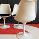 Series of 4 Tulip chairs by Eero Saarinen.  Knoll International