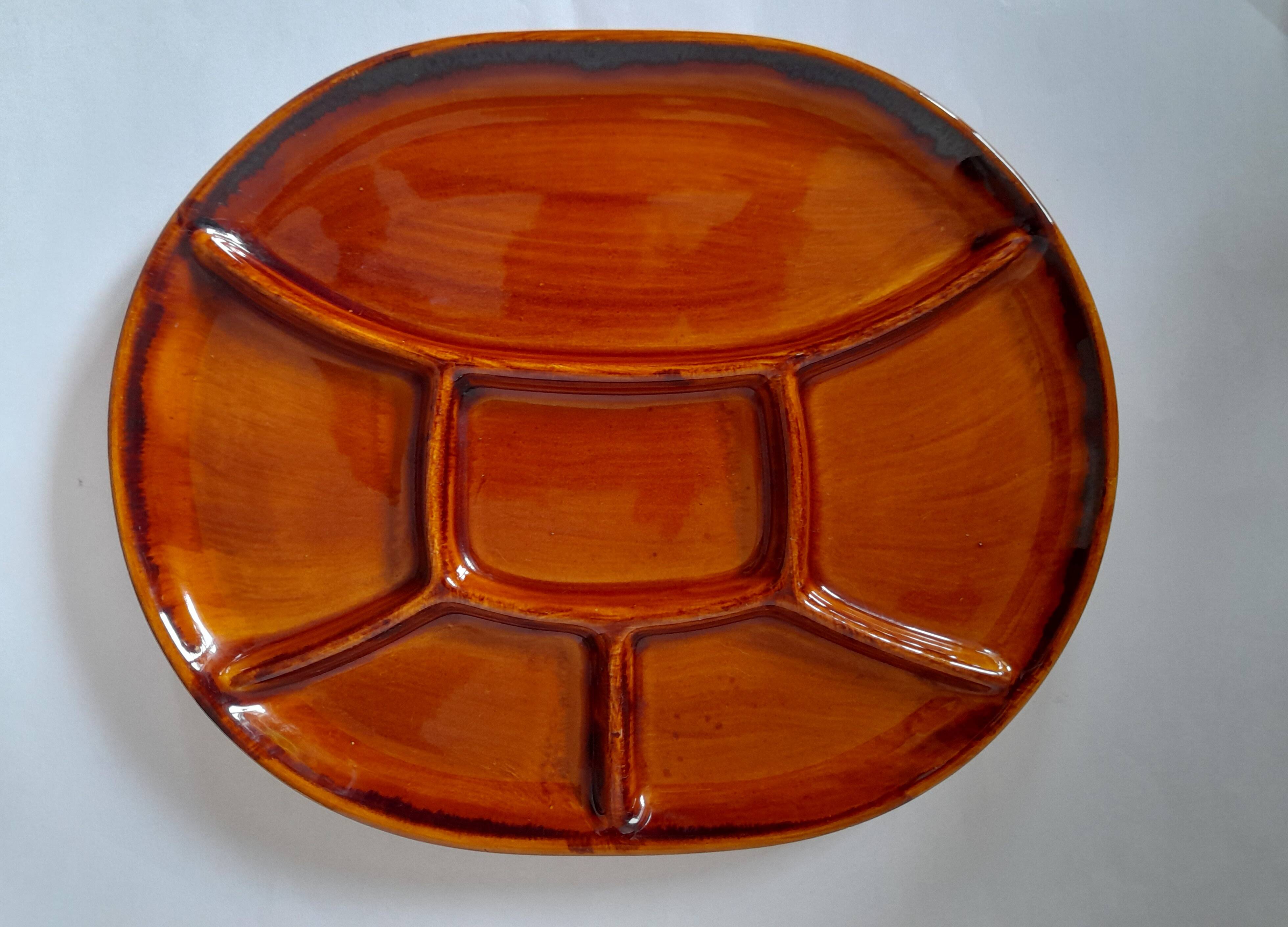 Set of 4 fondue plates - Saint Clément France