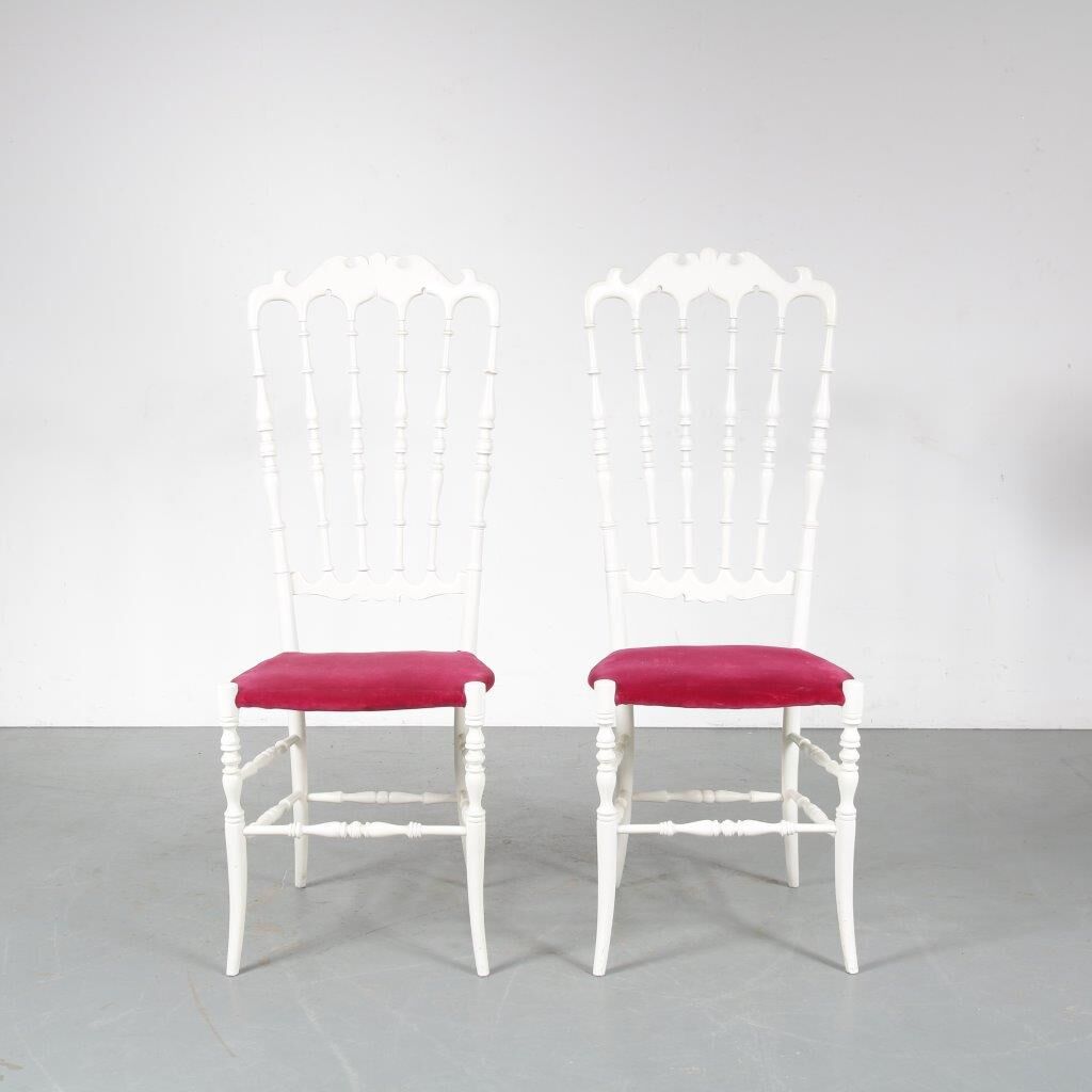 Pair of Chiavari chairs, manufactured in Italy 1960