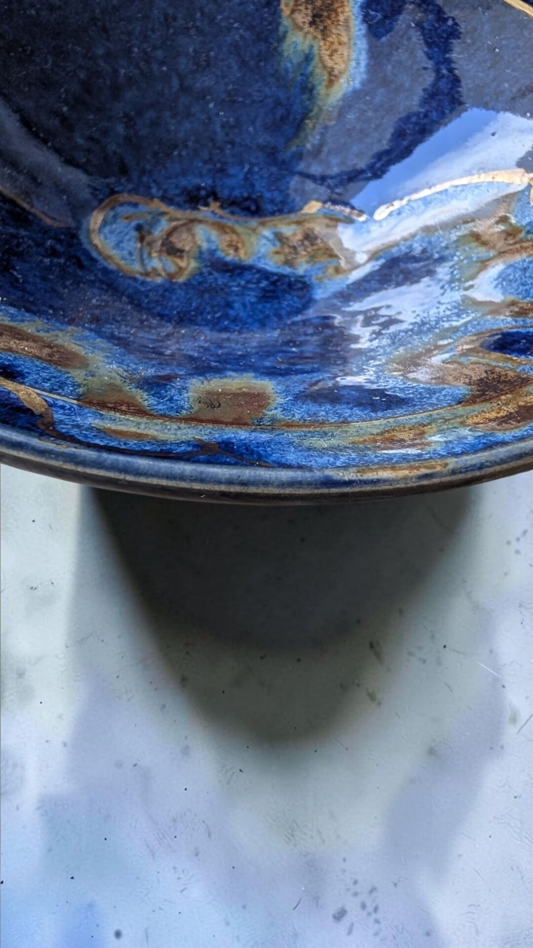 Signed glazed ceramic cup – vintage