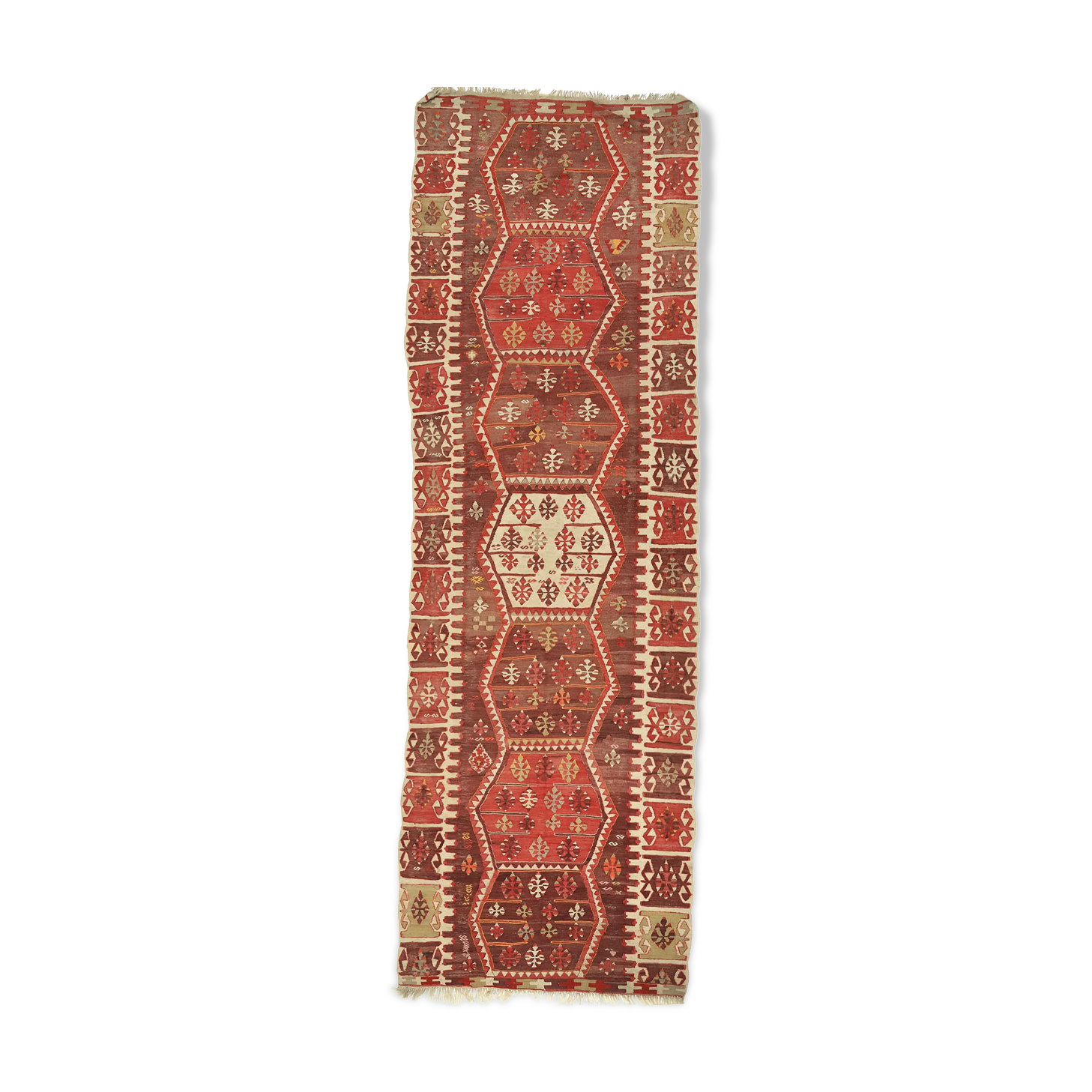 Anatolian handmade kilim rug 395 cm x 217 cm