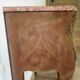 Pair of 2 Louis XV bedside tables - marquetry - 2 drawers - pink marble